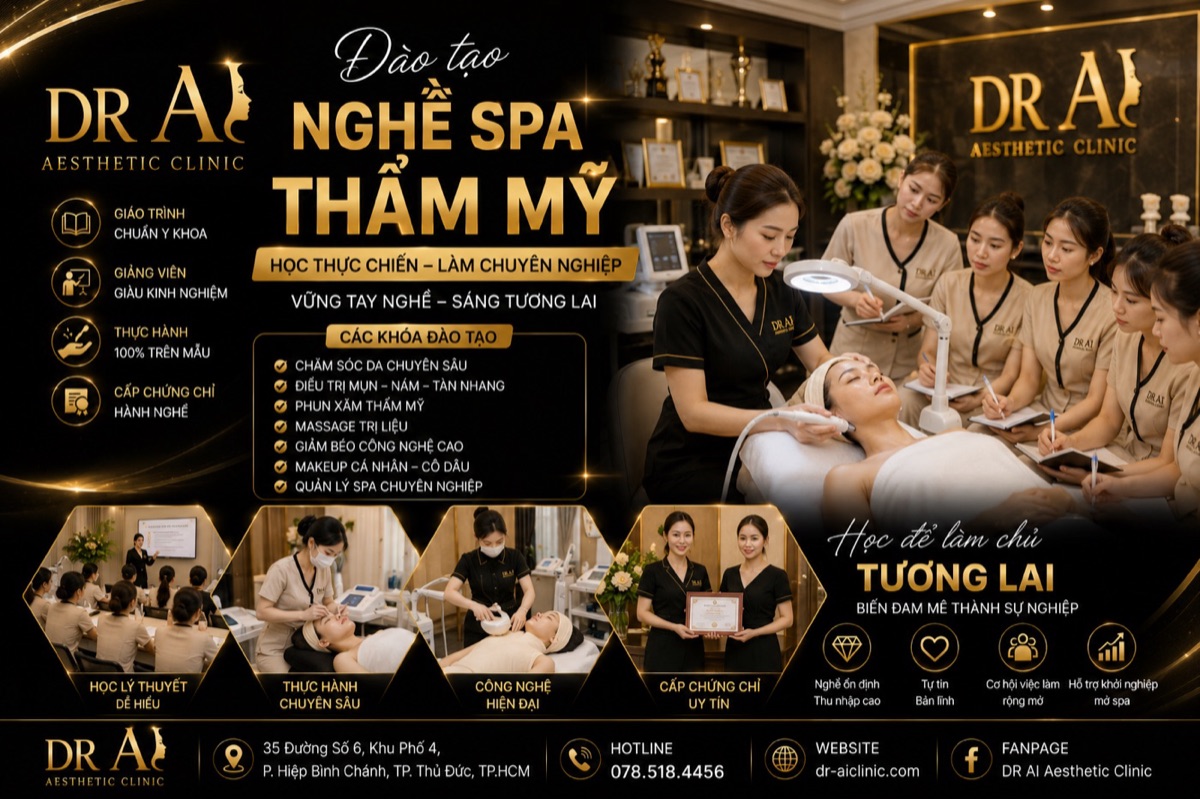 Đào tạo nghề thẩm mỹ spa DR AI